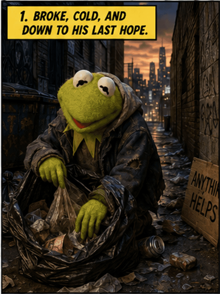 Chill Frog story panel 1